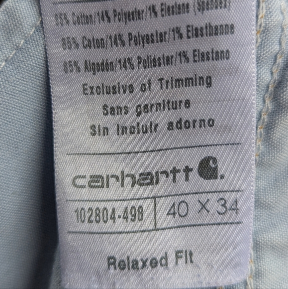 Carhartt Rugged Flex Straight Leg Jeans 102804 Size 40x34 Relaxed Fit - Picture 10 of 11